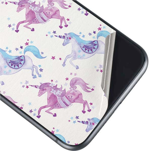 Cat Coq Purple Unicorns iPhone 11 Skin